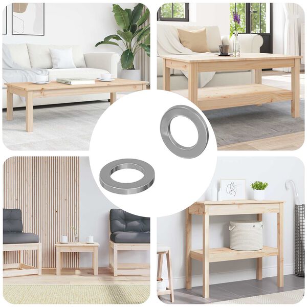 vidaXL Skiver 2 pcs S&oslash;lv 10 x 10 x 1,2 mm St&aring;l