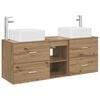 vidaXL Badev&aelig;relsesskabs&aelig;t 3 stk. Artisan-eg 129 x 41 x 80 cm