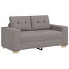 vidaXL Sofa 3 pcs Gråbrun Linned-blandet stof
