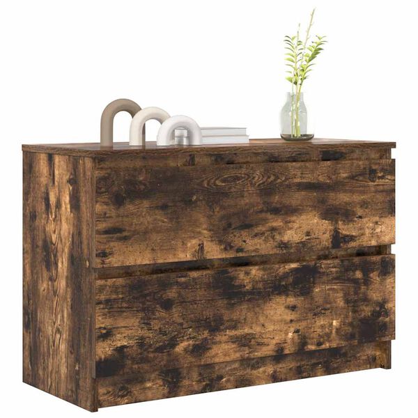 vidaXL tv-bord 80x35x54 cm konstrueret tr&aelig; r&oslash;get egetr&aelig;sfarve