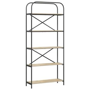 vidaXL Bogreol Sonoma eg 80 x 30 x 183 cm Konstrueret tr&aelig;