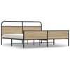 vidaXL sengeramme uden madras 183x213 cm metal r&oslash;get egetr&aelig;sfarve