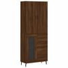 vidaXL h&oslash;jskab 69,5x34x180 cm konstrueret tr&aelig; brun egetr&aelig;sfarve