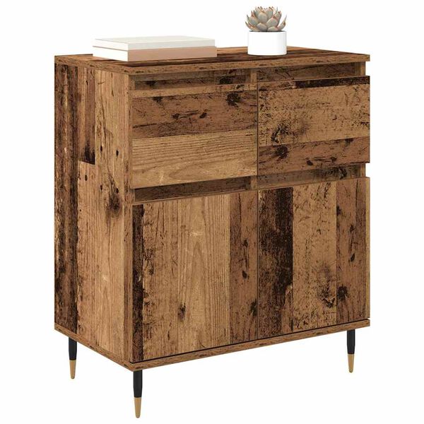 vidaXL Sideboard Gammelt tr&aelig; 60 x 35 x 70 cm Ingeni&oslash;rt tr&aelig; og jern