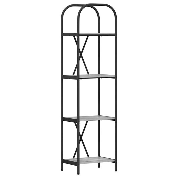 vidaXL Bogreol Gr&aring; Sonoma 40 x 30 x 146 cm Konstrueret tr&aelig;