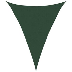 vidaXL solsejl 5x7x7 m 160 g/m&sup2; HDPE m&oslash;rkegr&oslash;n