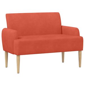 vidaXL L&aelig;nestol med knap tufting R&oslash;d orange 116 x 67 x 81 cm
