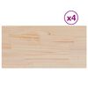 vidaXL bordplader 4 stk. 90x45x1,7 cm rektangul&aelig;r massivt fyrretr&aelig;