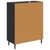vidaXL Sideboard Sort eg 69,5 x 34 x 90 cm Ingeni&oslash;rt tr&aelig; og jern