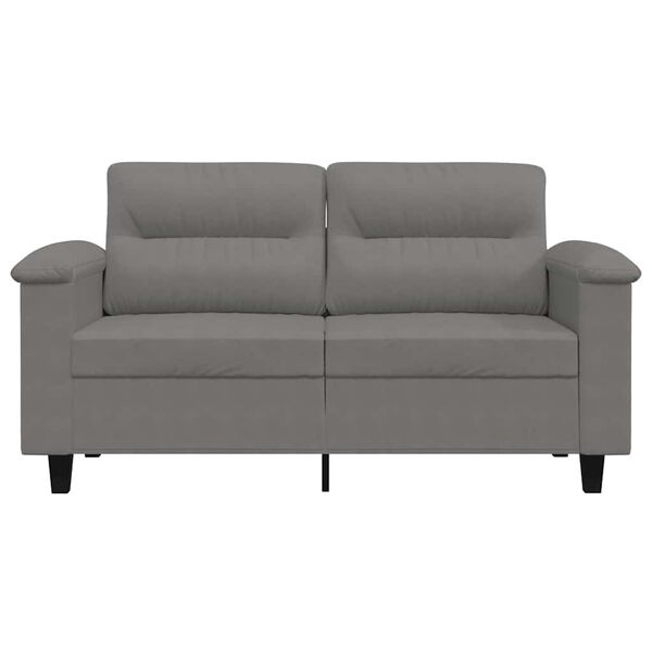 vidaXL 2-personers sofa 120 cm mikrofiberstof m&oslash;rkegr&aring;