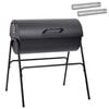vidaXL T&oslash;ndegrill med 2 madlavningsriste 3 stk. 80 x 73 x 90 cm Metal