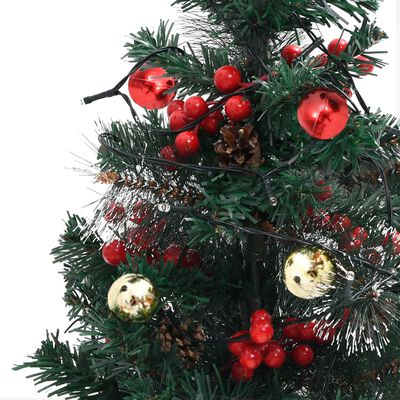 vidaXL kunstige juletræer med lys 2 stk. til havesti 76 cm PVC