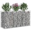 vidaXL Gabion h&oslash;jbed S&oslash;lv 150 x 50 x 80 cm Galvaniseret st&aring;l