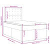 vidaXL kontinentalseng med madras 120x200 cm stof cremefarvet