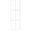 vidaXL skyded&oslash;r 76x205 cm h&aelig;rdet glas og aluminium hvid