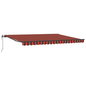 vidaXL Udtr&aelig;kkelig markise orange og brun 450 &times; 300 cm