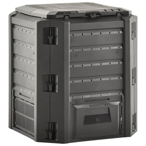 vidaXL kompostbeholder 380 l sort