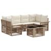 vidaXL Havesofa S&aelig;t 7 stk. Beige og cremehvid polyrattan