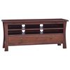 vidaXL tv-skab 100x30x45 cm massivt mahognitr&aelig; klassisk brun