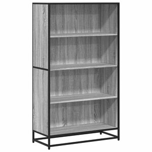 vidaXL bogreol 80,5x35x139 cm konstrueret tr&aelig; gr&aring; sonoma-eg