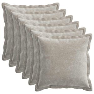 vidaXL Pudebetr&aelig;k 6 stk. HOUTEN Lysegr&aring; 30 x 30 cm Chenille Stof