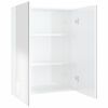vidaXL badev&aelig;relsesskab med spejl 60x15x75 cm MDF skinnende hvid
