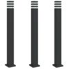 vidaXL udend&oslash;rs standerlamper 3 stk. 110 cm aluminium sort