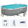 Bestway Power Steel swimmingpools&aelig;t 488x305x107 cm oval 56448