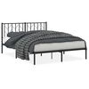 vidaXL sengeramme med sengegavl 150x200 cm metal sort