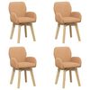 vidaXL Svingende Spisestole 4 stk. Boucl&eacute; Beige 54 x 58 x 87 cm