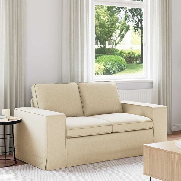 vidaXL Sofa Creme 162 x 80 x 82 cm Stof