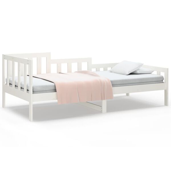 vidaXL daybed uden madras 80x200 cm massivt fyrretr&aelig; hvid