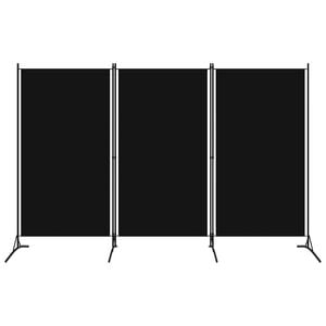 vidaXL 3-panels rumdeler 260 x 180 cm sort