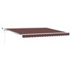 vidaXL markise med LED-lys 400x300 cm automatisk betjening brun