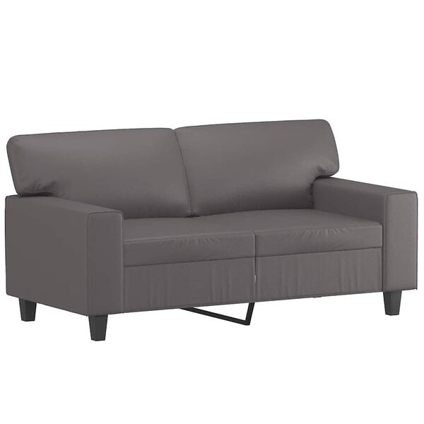 vidaXL 2-personers sofa 120 cm kunstl&aelig;der gr&aring;