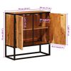 vidaXL Sideboard Beta Naturfarvet 70 x 30 x 75 cm Massivt Akacietr&aelig;