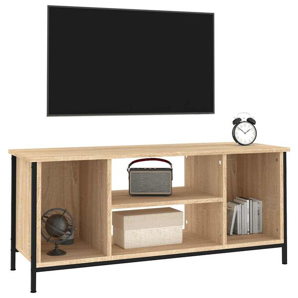 vidaXL tv-bord 102x35x45 cm konstrueret tr&aelig; sonoma-eg