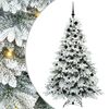 vidaXL Kunstigt juletr&aelig; med 300 LED'er Hvid 180 cm PE og PVC
