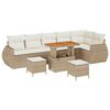 vidaXL Havesofa S&aelig;t 9 pcs Beige polyrattan