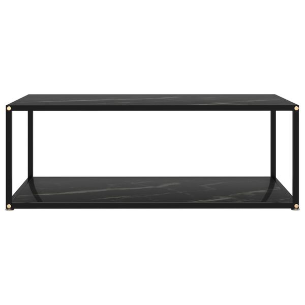 vidaXL sofabord 100x50x35 cm h&aelig;rdet glas sort