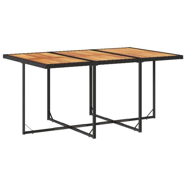 vidaXL spisebordss&aelig;t til haven 11 dele med hynder polyrattan sort