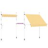 vidaXL foldemarkise manuel betjening 200 cm stribet orange og hvid