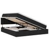 vidaXL LED opbevarings seng med madras Sort 180 x 200 cm Stof