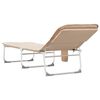 vidaXL foldbar liggestol stof beige