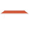 vidaXL foldemarkise 4,5x3 m stof og aluminium orange og brun
