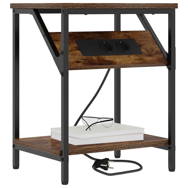 vidaXL Natskab R&oslash;get eg 38 x 30 x 48 cm Konstrueret tr&aelig;