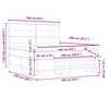 vidaXL Box spring seng med madras med hovedg&aelig;rde Bl&aring; 160 x 200 cm Stof