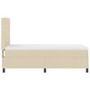 vidaXL Box spring seng med madras med LED Creme 90 x 190 cm Stof