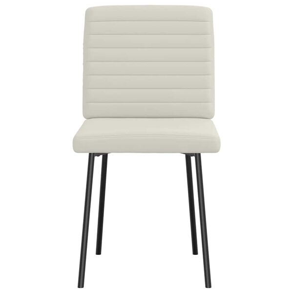 vidaXL spisebordsstole 4 stk. velour cremefarvet