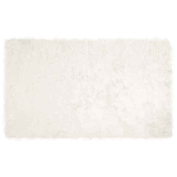 vidaXL Kunstpels Fårskind Tæppe Tafalla Hvid 100 x 200 cm Polyester